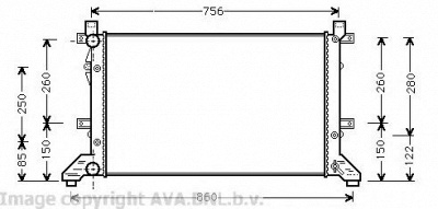 AVA QUALITY COOLING vw2250 -  Радиатор, охлаждение двигателя